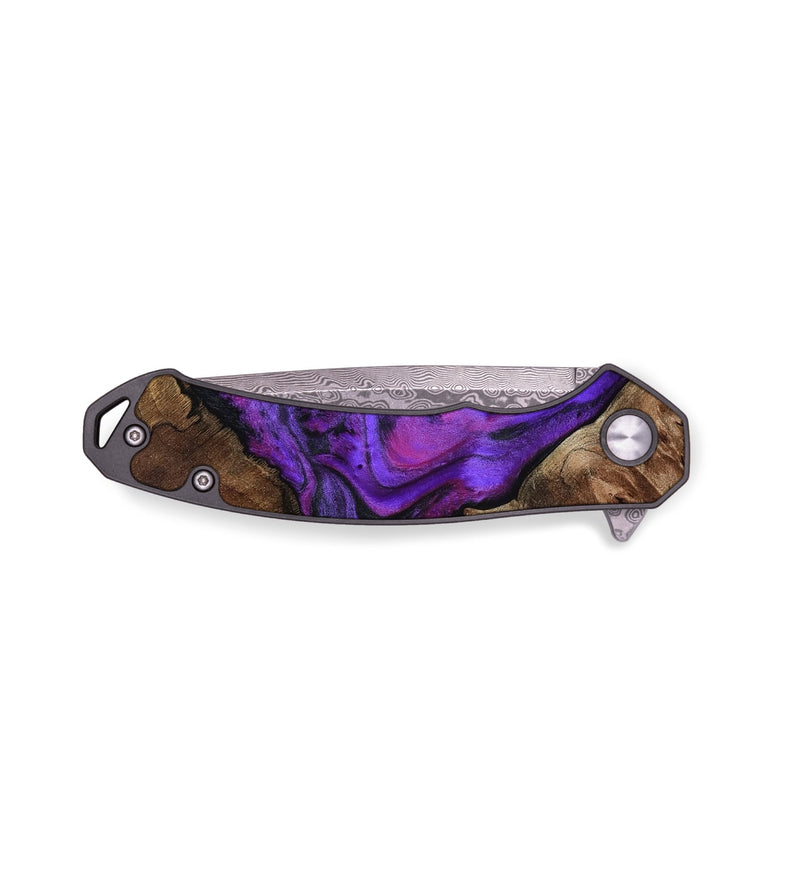EDC Wood Pocket Knife - Ellen (Purple, 795070)