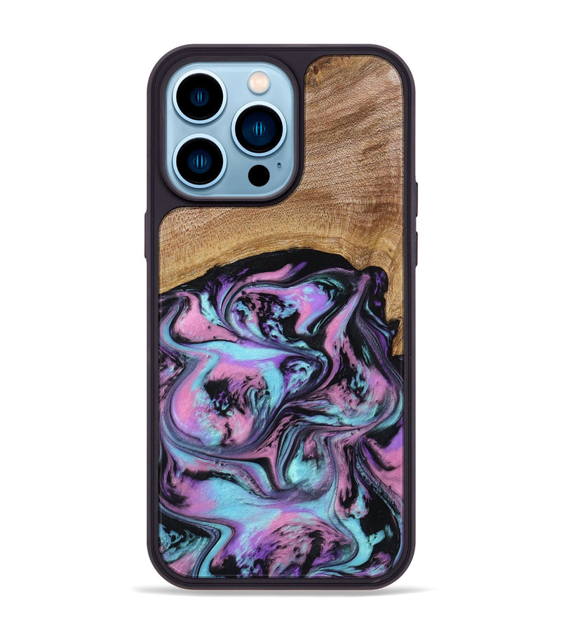 iPhone 14 Pro Max Wood Phone Case - Lilla (Purple, 795071)