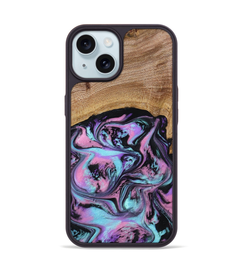 iPhone 15 Wood Phone Case - Lilla (Purple, 795071)