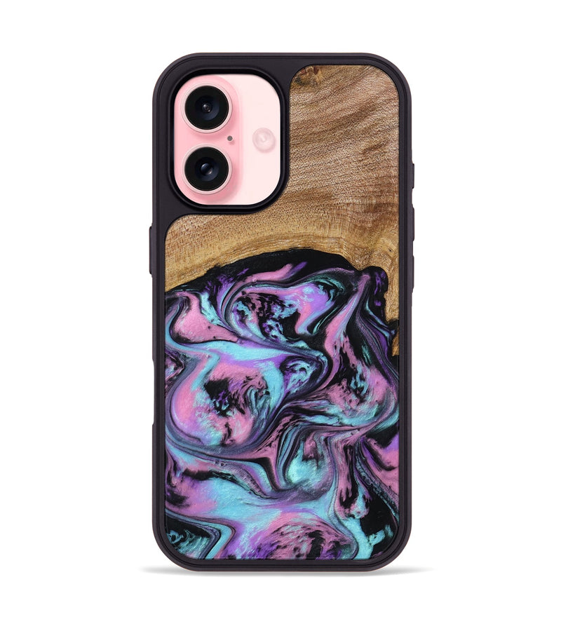 iPhone 16 Wood Phone Case - Lilla (Purple, 795071)