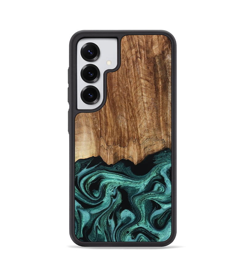 Galaxy S25 Wood Phone Case - Dahlia (Green, 795076)