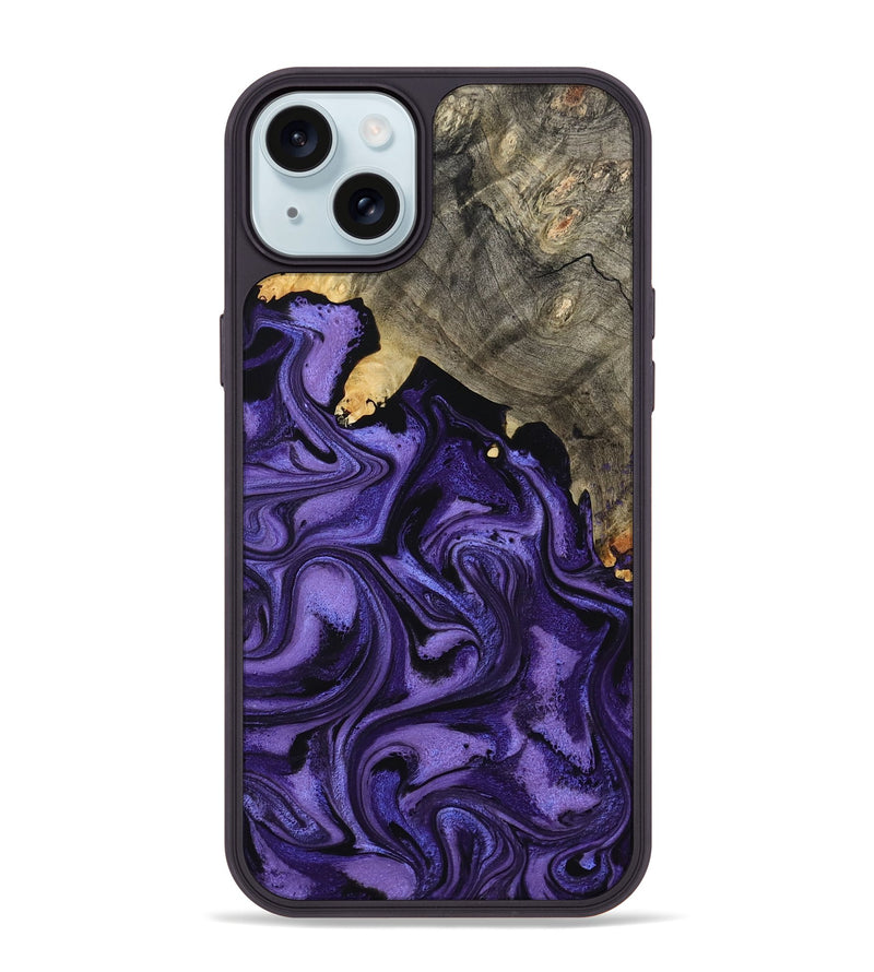 iPhone 15 Plus Wood Phone Case - Phil (Purple, 795081)