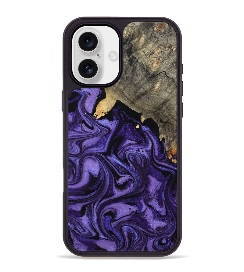 iPhone 16 Plus Wood Phone Case - Phil (Purple, 795081)