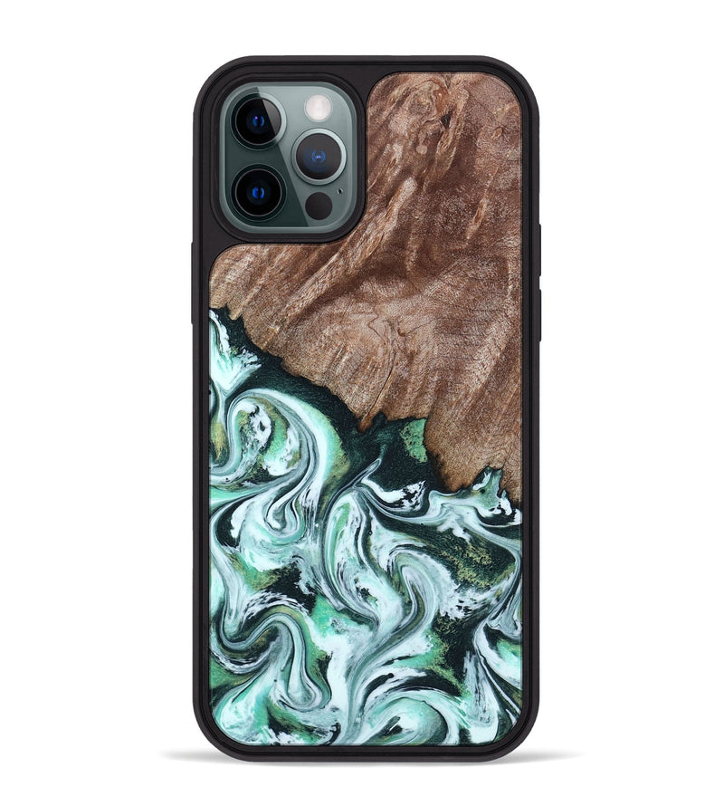 iPhone 12 Pro Max Wood Phone Case - Burton (Green, 795089)