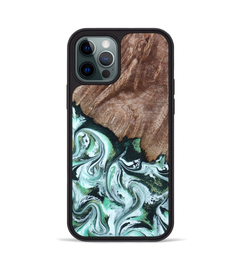 iPhone 12 Pro Wood Phone Case - Burton (Green, 795089)