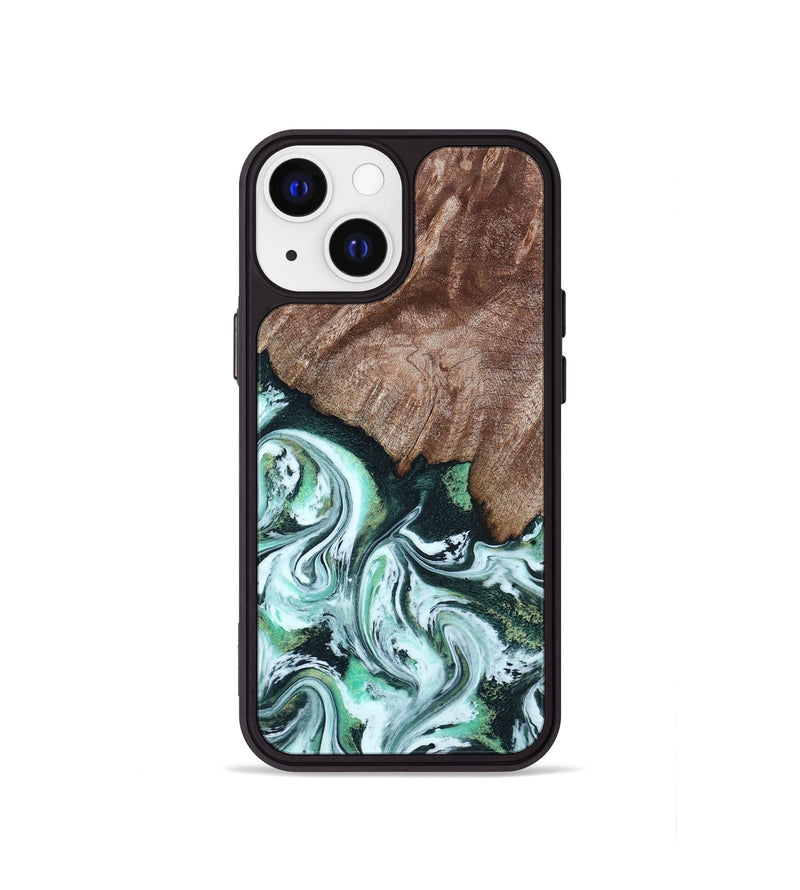 iPhone 13 mini Wood Phone Case - Burton (Green, 795089)