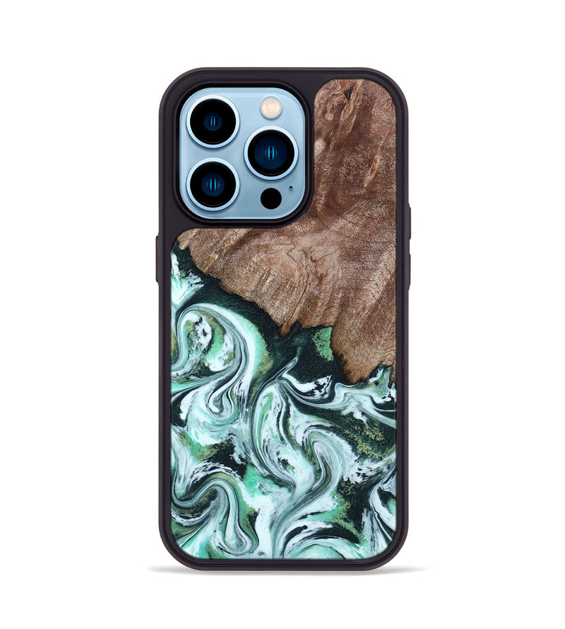 iPhone 14 Pro Wood Phone Case - Burton (Green, 795089)