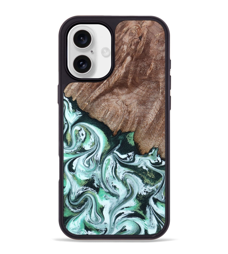 iPhone 16 Plus Wood Phone Case - Burton (Green, 795089)