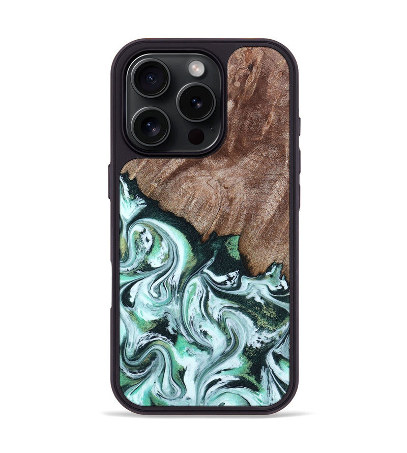 iPhone 16 Pro Wood Phone Case - Burton (Green, 795089)