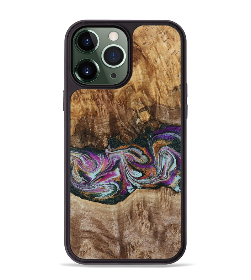 iPhone 13 Pro Max Wood Phone Case - Dorris (Green, 795091)