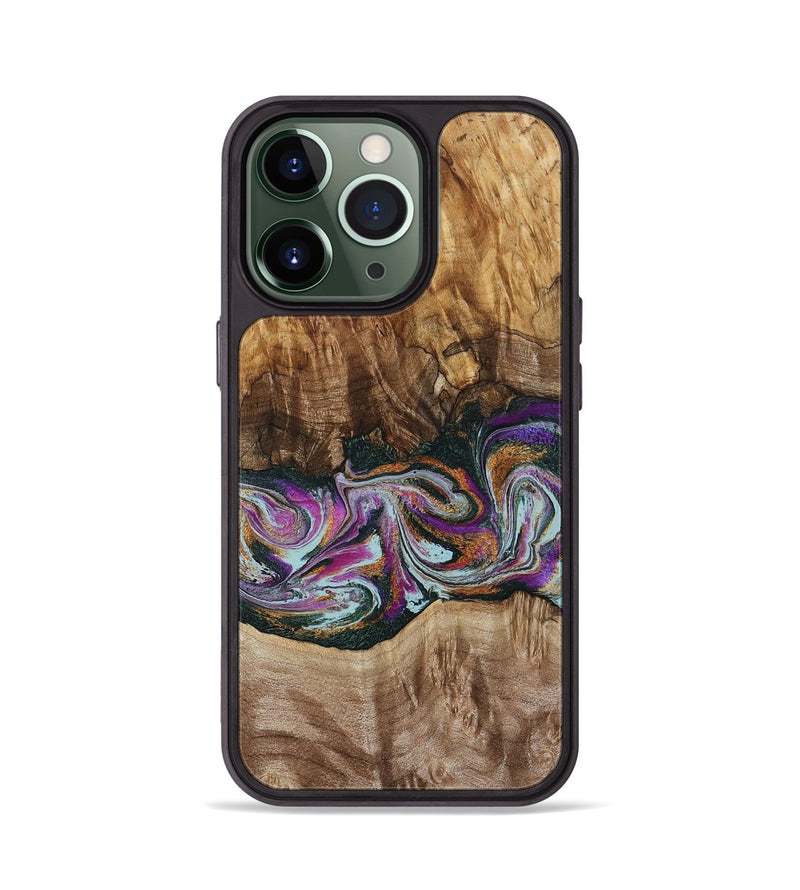 iPhone 13 Pro Wood Phone Case - Dorris (Green, 795091)