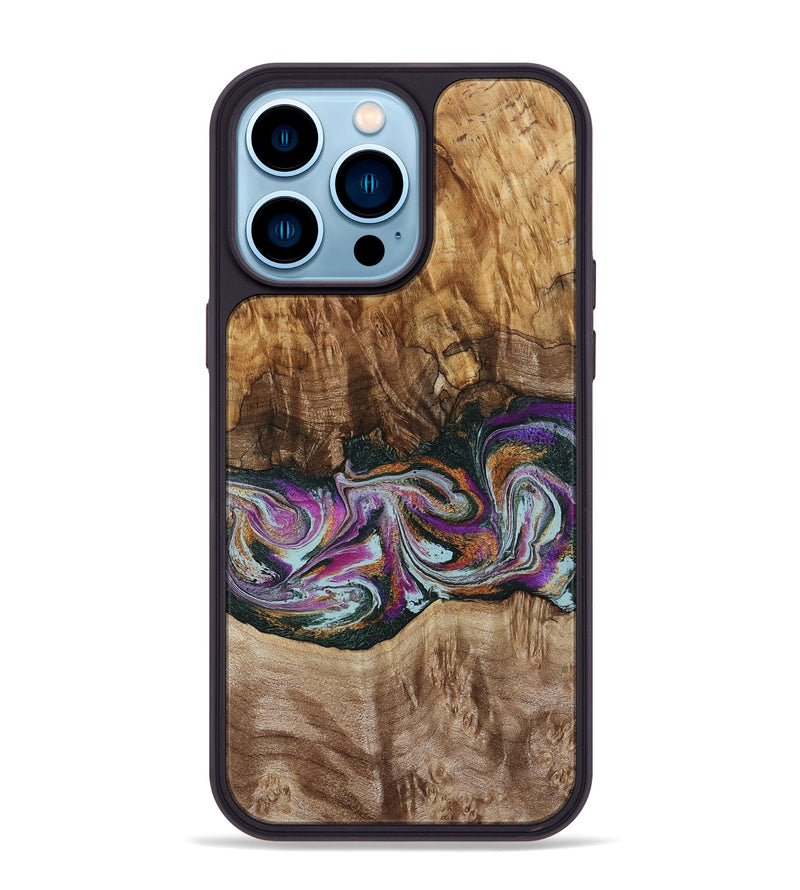 iPhone 14 Pro Max Wood Phone Case - Dorris (Green, 795091)