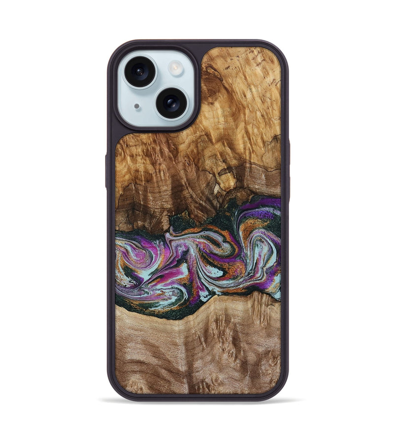 iPhone 15 Wood Phone Case - Dorris (Green, 795091)