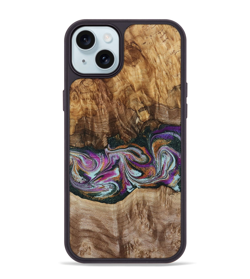 iPhone 15 Plus Wood Phone Case - Dorris (Green, 795091)