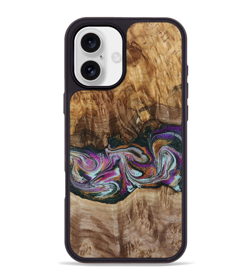 iPhone 16 Plus Wood Phone Case - Dorris (Green, 795091)