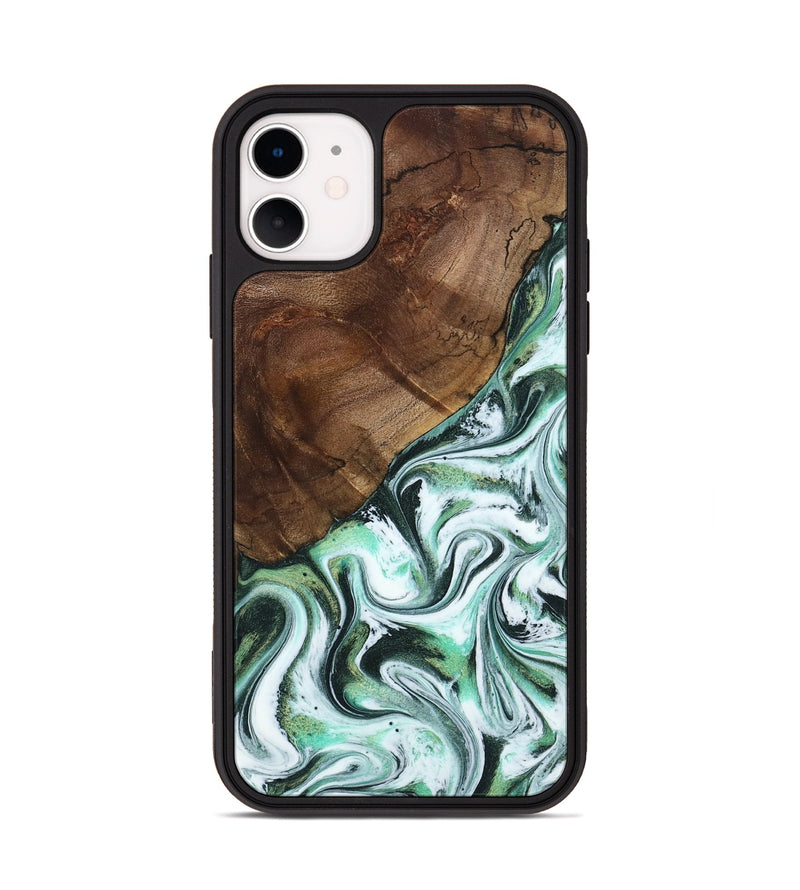 iPhone 11 Wood Phone Case - Salma (Green, 795100)