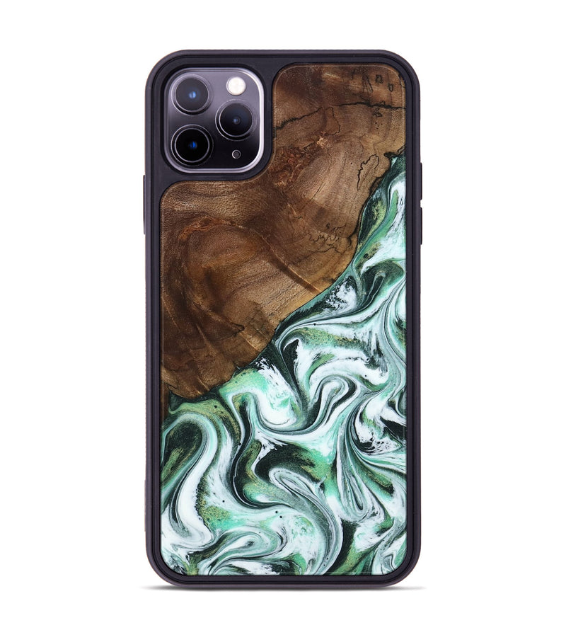 iPhone 11 Pro Max Wood Phone Case - Salma (Green, 795100)