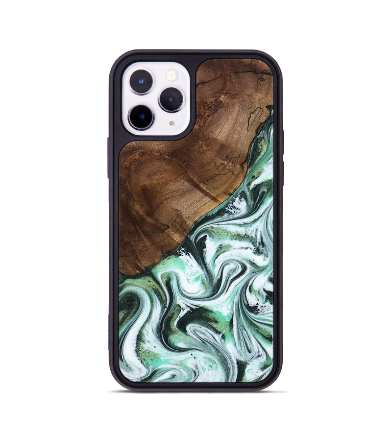 iPhone 11 Pro Wood Phone Case - Salma (Green, 795100)