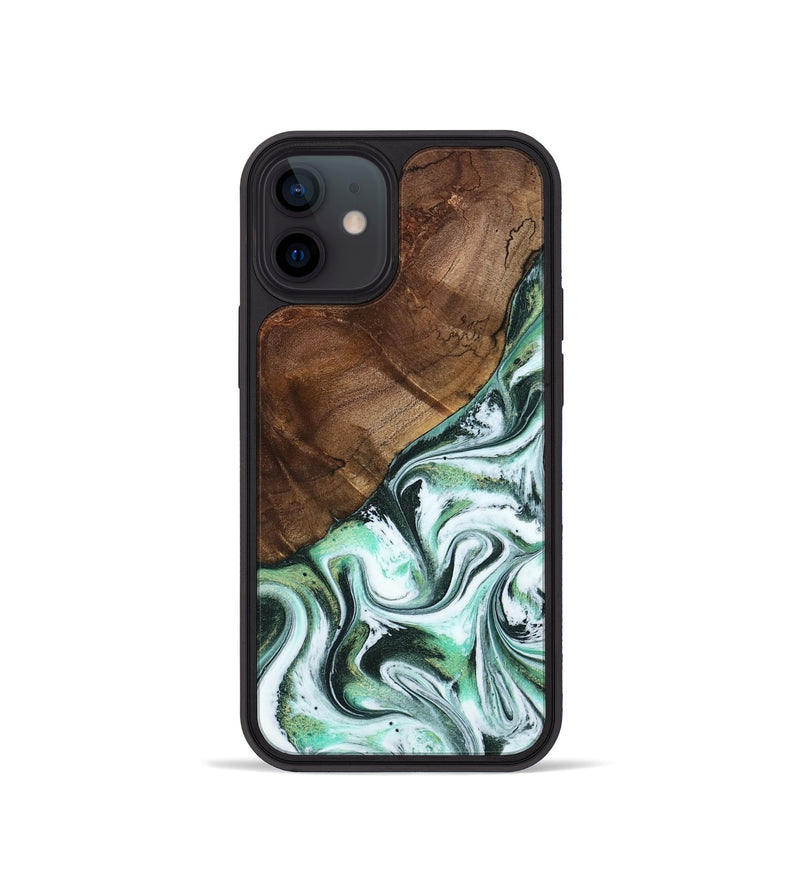 iPhone 12 mini Wood Phone Case - Salma (Green, 795100)