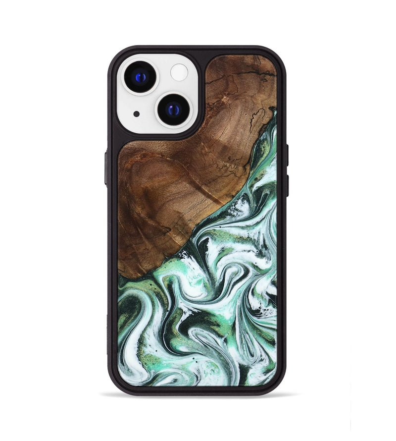 iPhone 13 Wood Phone Case - Salma (Green, 795100)