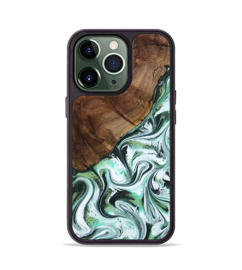 iPhone 13 Pro Wood Phone Case - Salma (Green, 795100)