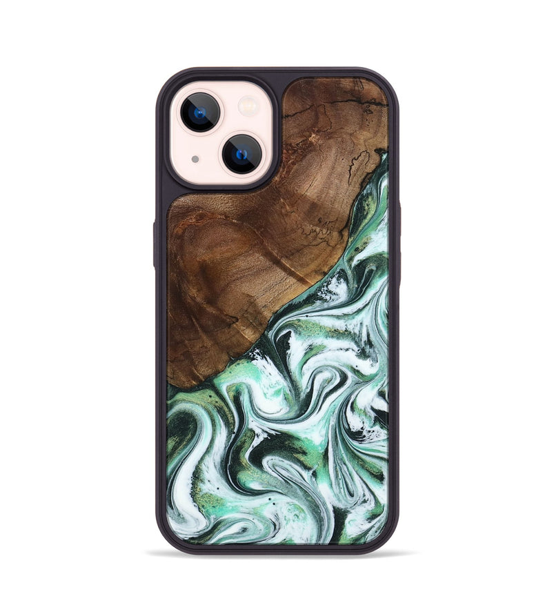 iPhone 14 Wood Phone Case - Salma (Green, 795100)