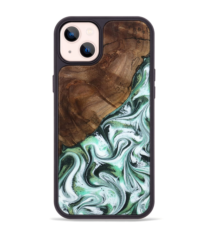 iPhone 14 Plus Wood Phone Case - Salma (Green, 795100)