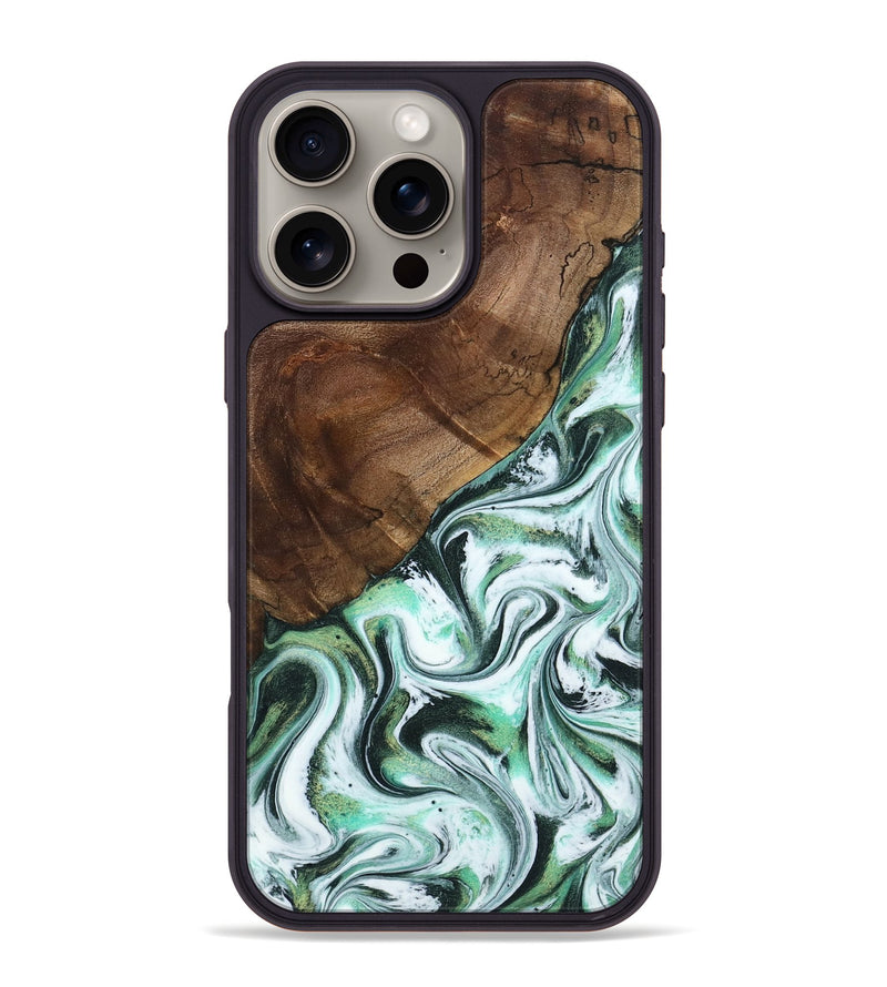 iPhone 16 Pro Max Wood Phone Case - Salma (Green, 795100)