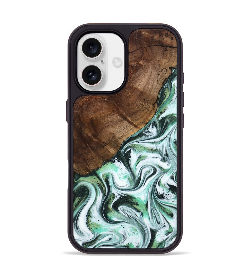 iPhone 17 Wood Phone Case - Salma (Green, 795100)