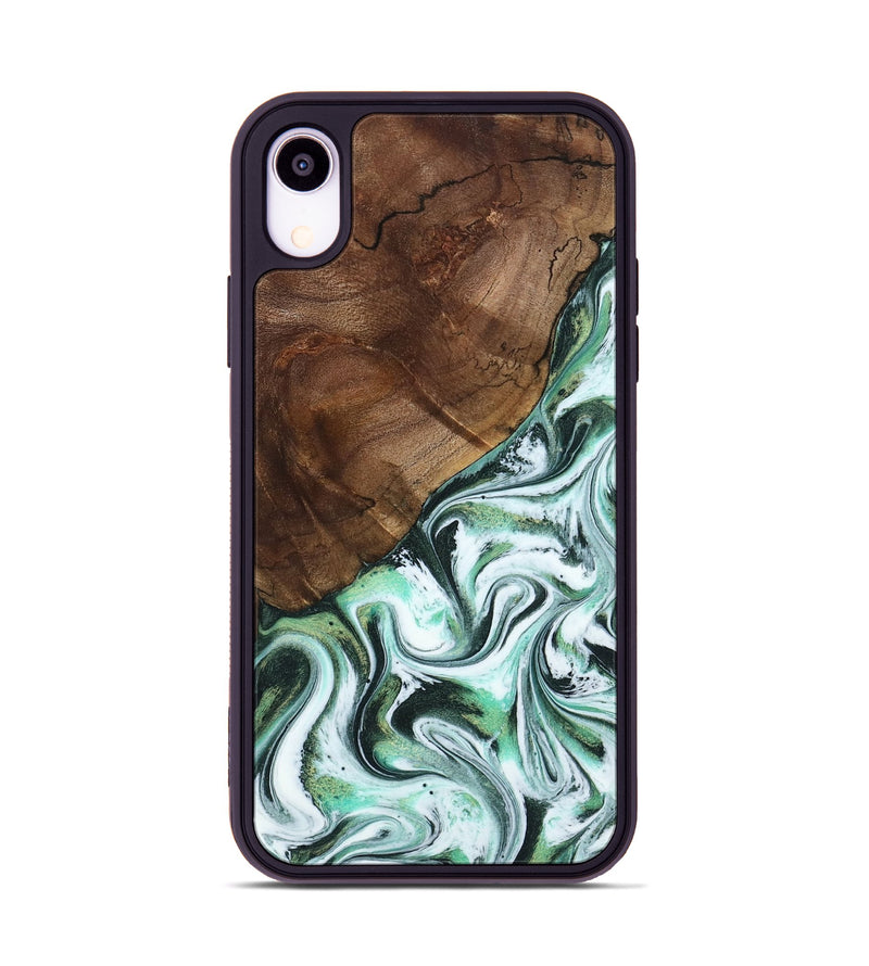 iPhone Xr Wood Phone Case - Salma (Green, 795100)