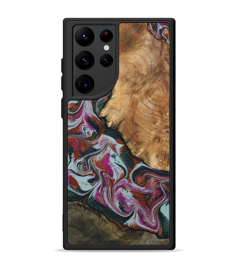 Galaxy S22 Ultra Wood Phone Case - Guido (Green, 795106)