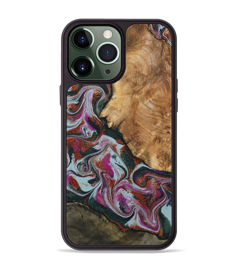 iPhone 13 Pro Max Wood Phone Case - Guido (Green, 795106)