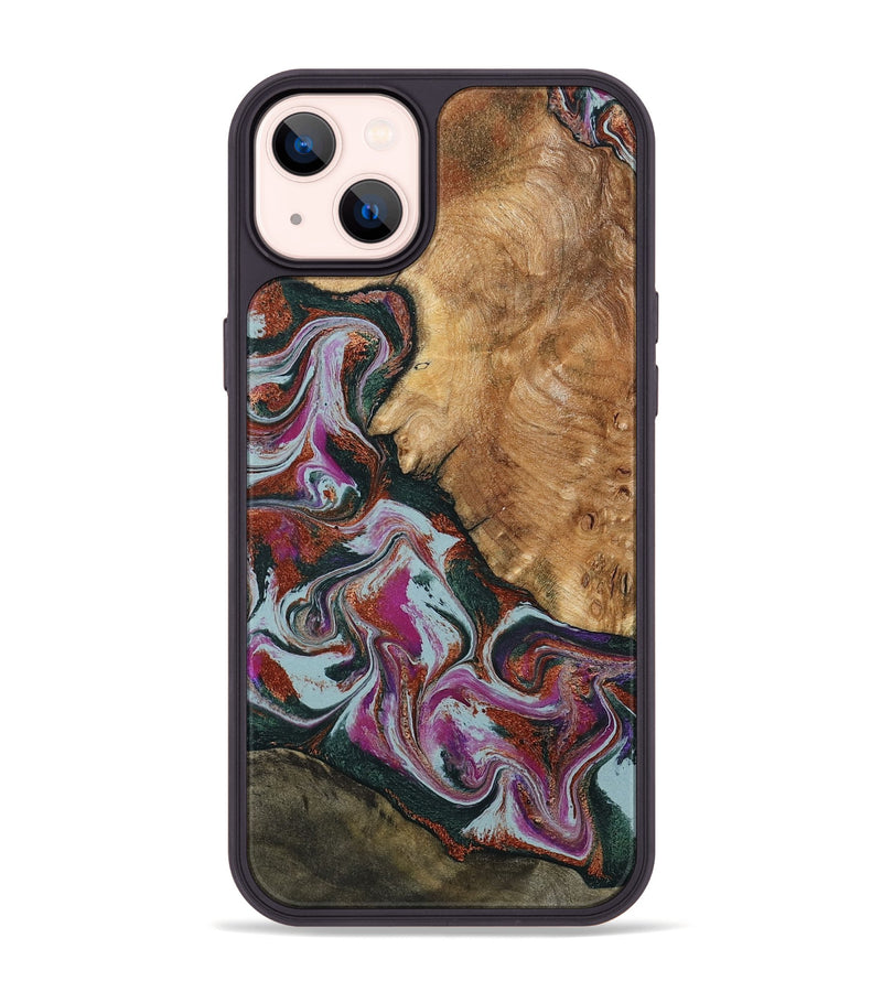 iPhone 14 Plus Wood Phone Case - Guido (Green, 795106)