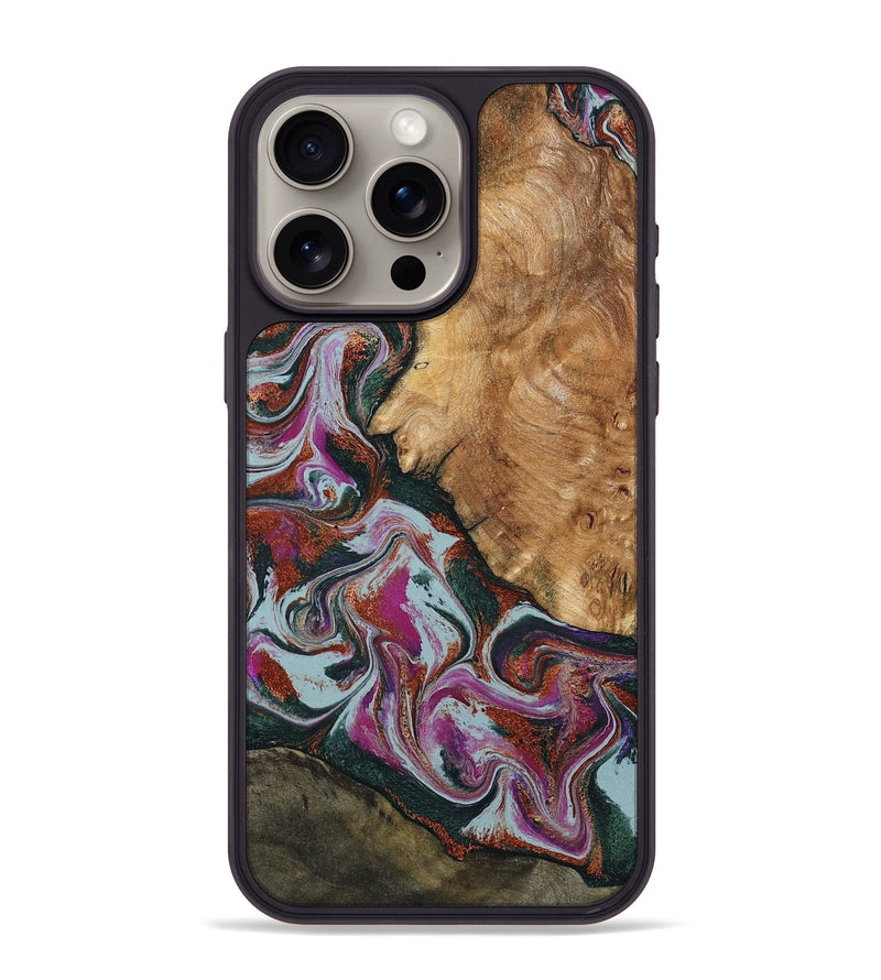 iPhone 15 Pro Max Wood Phone Case - Guido (Green, 795106)