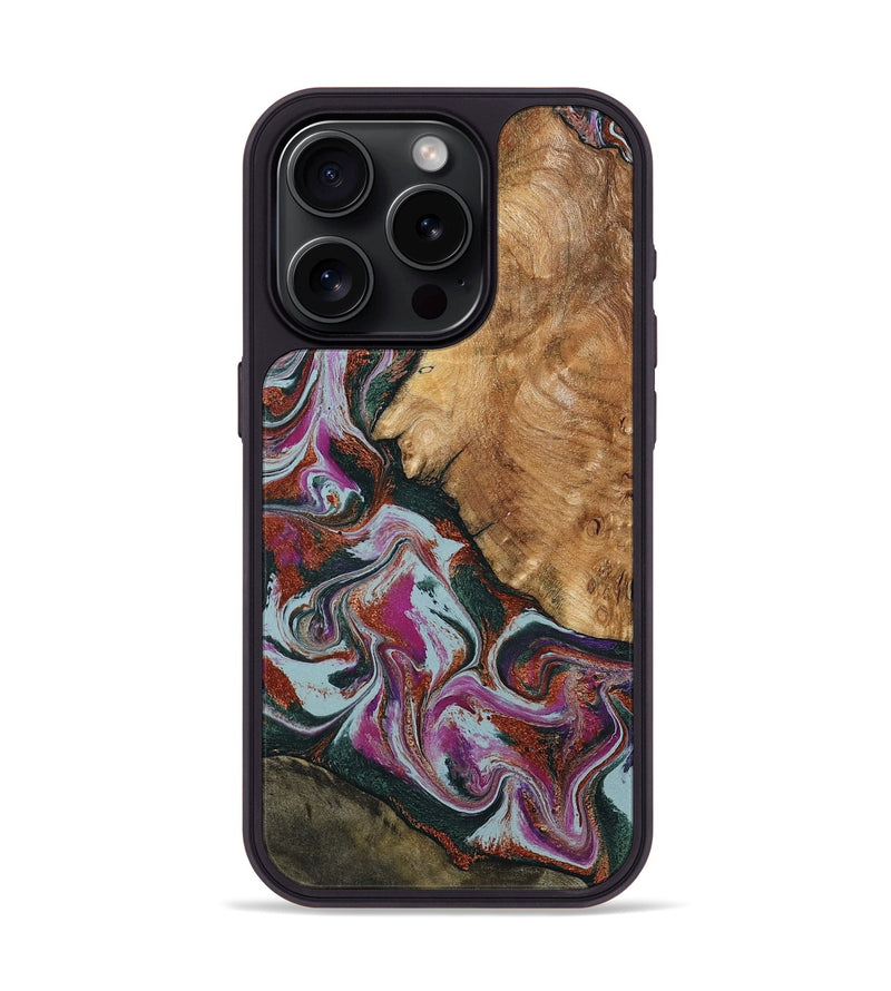 iPhone 15 Pro Wood Phone Case - Guido (Green, 795106)