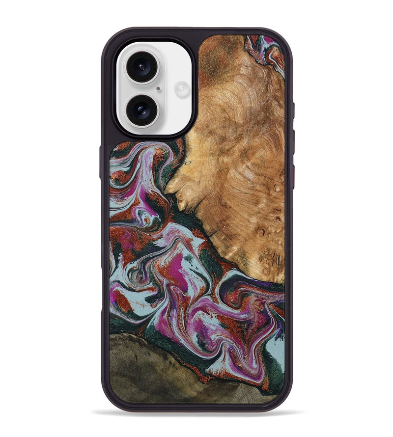 iPhone 16 Plus Wood Phone Case - Guido (Green, 795106)