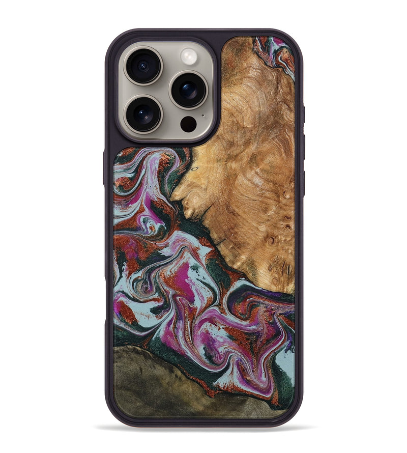 iPhone 16 Pro Max Wood Phone Case - Guido (Green, 795106)