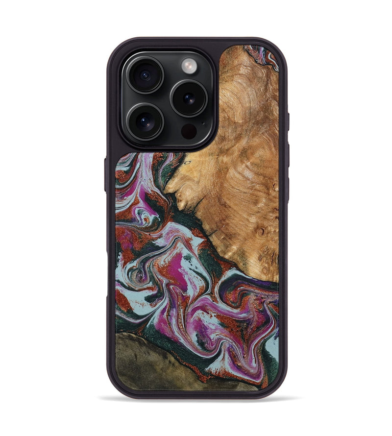 iPhone 16 Pro Wood Phone Case - Guido (Green, 795106)