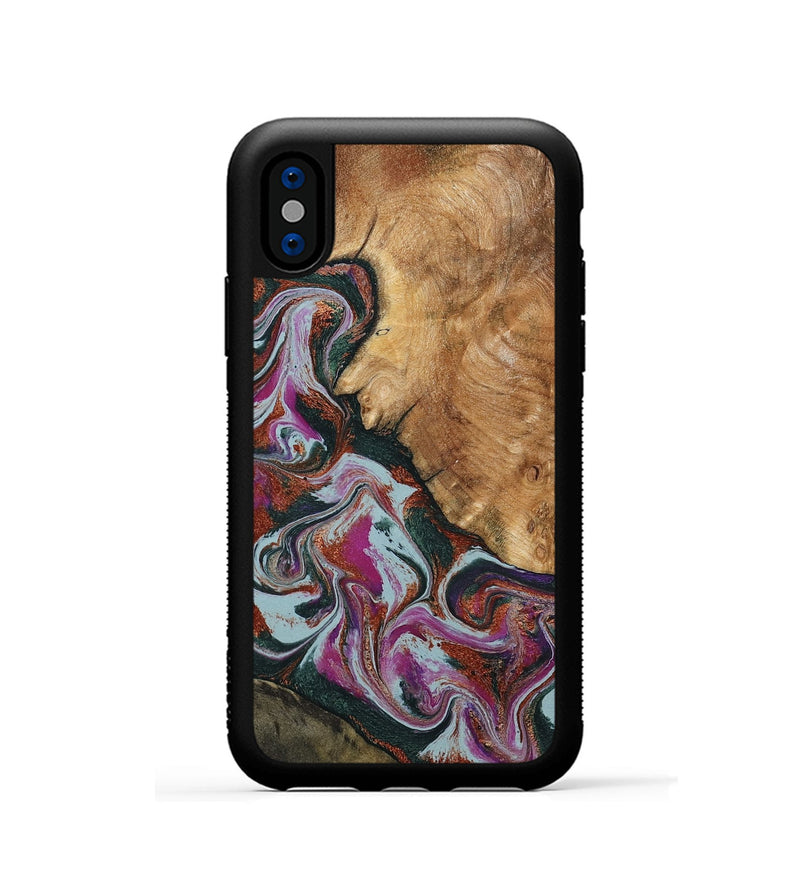 iPhone Xs Wood Phone Case - Guido (Green, 795106)
