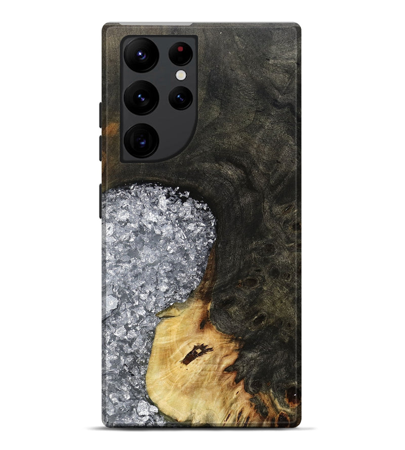 Galaxy S22 Ultra Wood Live Edge Phone Case - Darcie (Black & White, 795114)