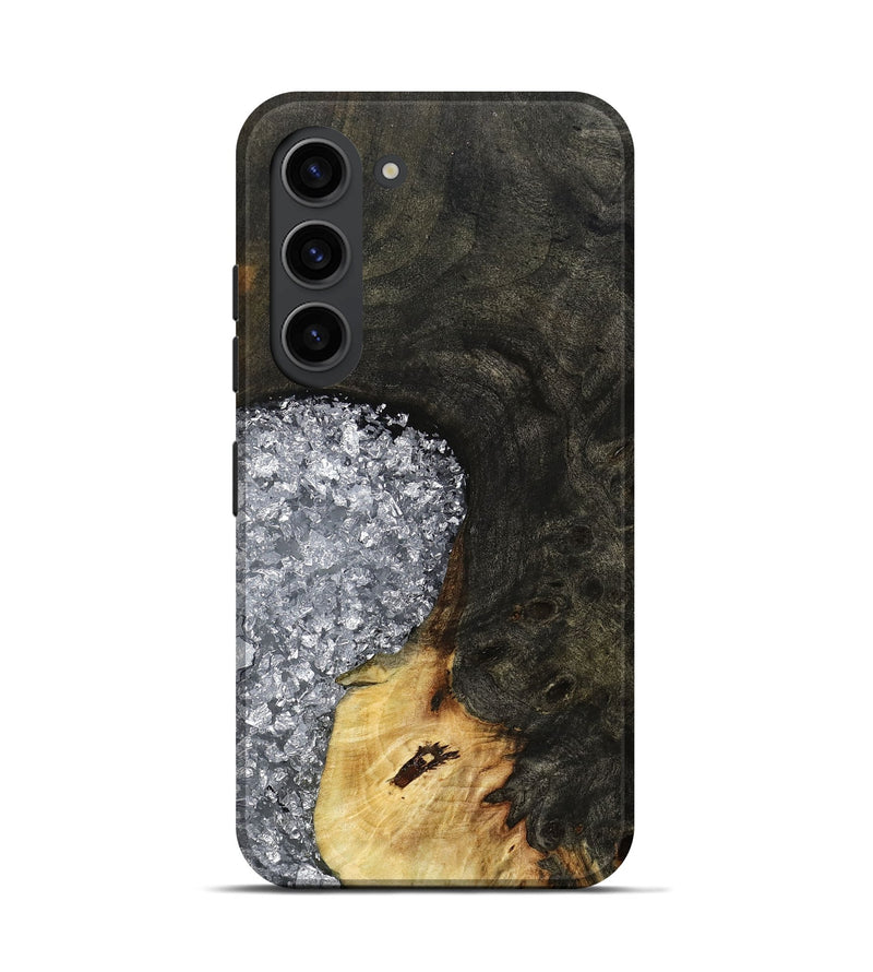 Galaxy S23 Wood Live Edge Phone Case - Darcie (Black & White, 795114)