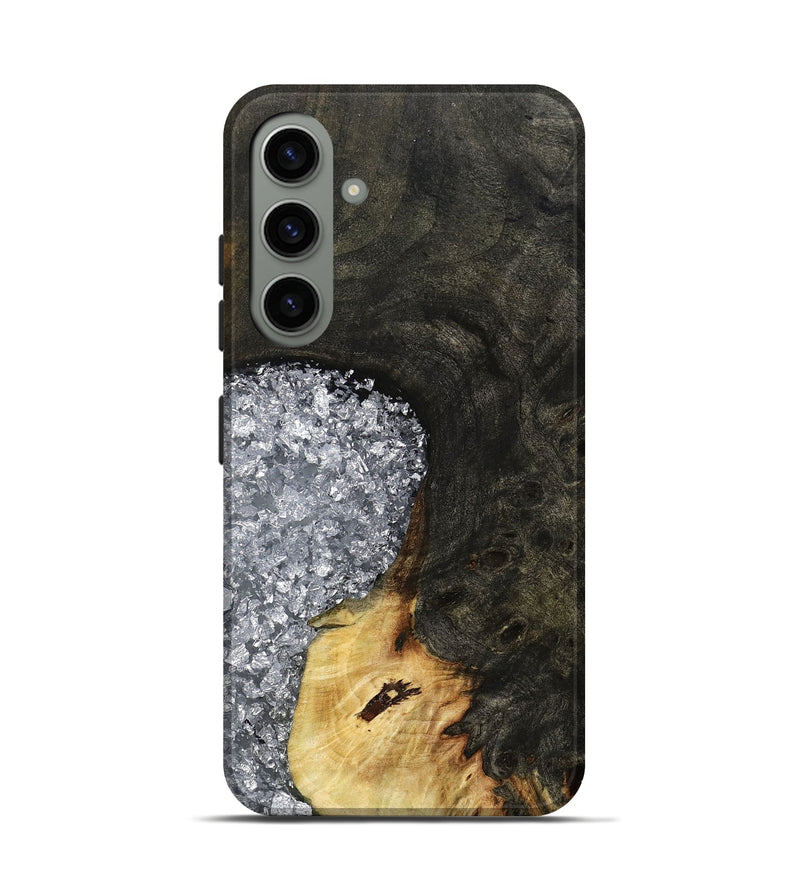 Galaxy S24 Wood Live Edge Phone Case - Darcie (Black & White, 795114)