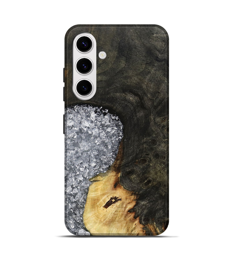 Galaxy S25 Wood Live Edge Phone Case - Darcie (Black & White, 795114)