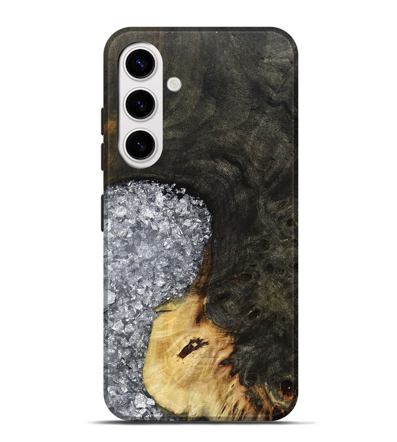 Galaxy S25 Plus Wood Live Edge Phone Case - Darcie (Black & White, 795114)