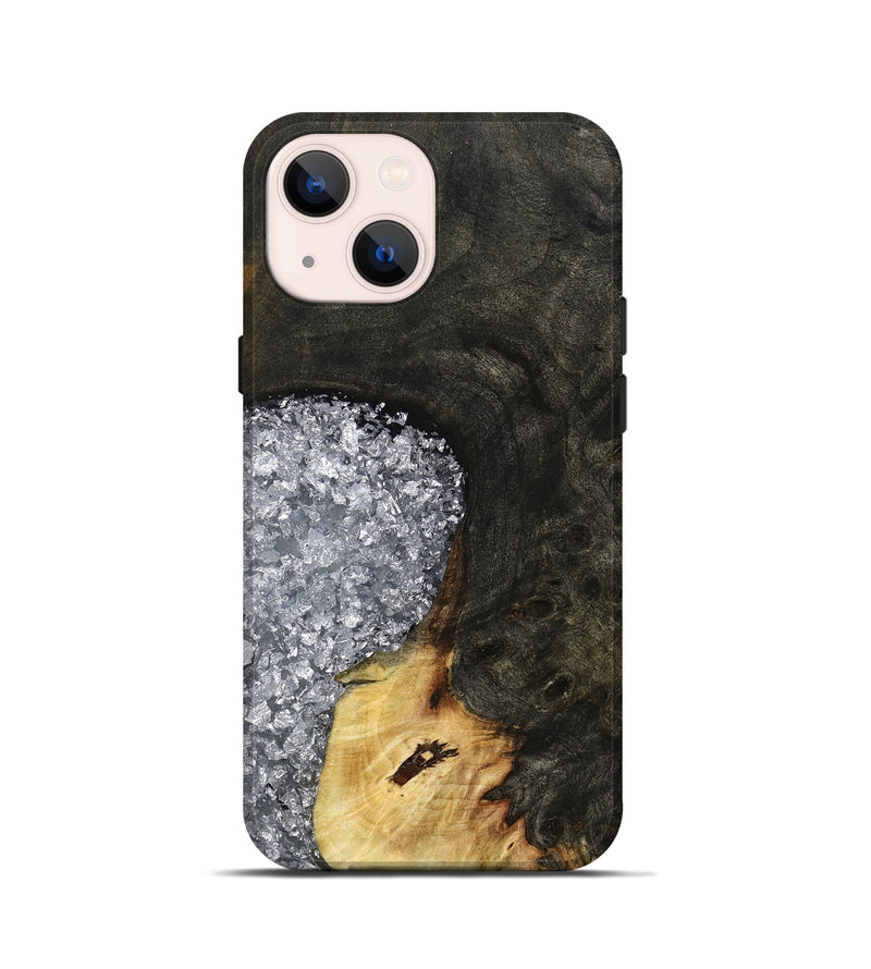 iPhone 13 mini Wood Live Edge Phone Case - Darcie (Black & White, 795114)