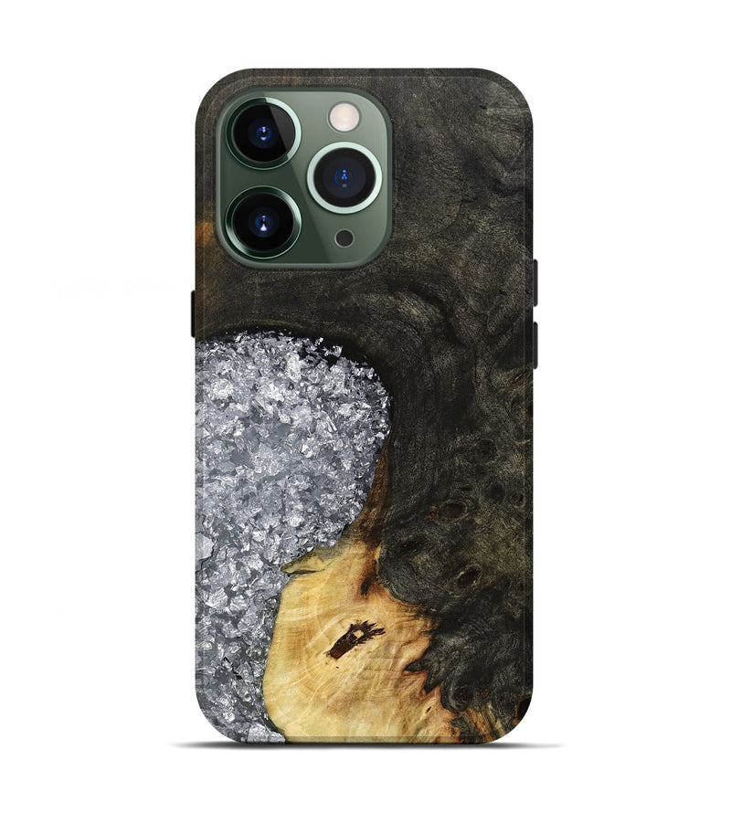 iPhone 13 Pro Wood Live Edge Phone Case - Darcie (Black & White, 795114)