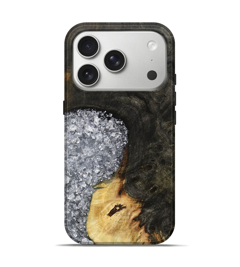 iPhone 17 Pro Wood Live Edge Phone Case - Darcie (Black & White, 795114)