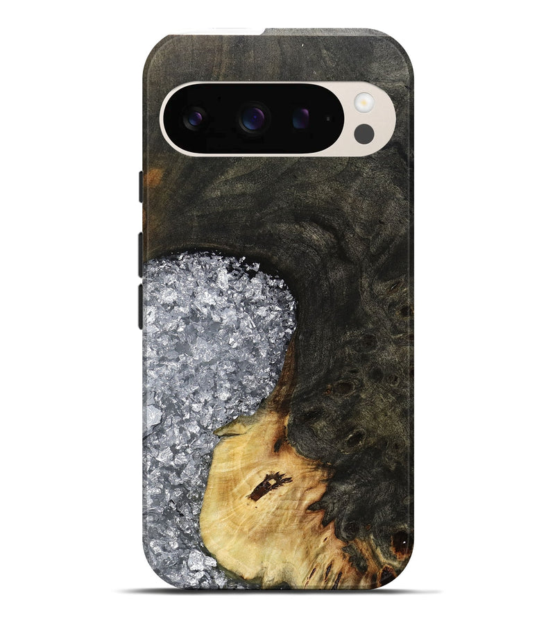 Pixel 10 Pro XL Wood Live Edge Phone Case - Darcie (Black & White, 795114)