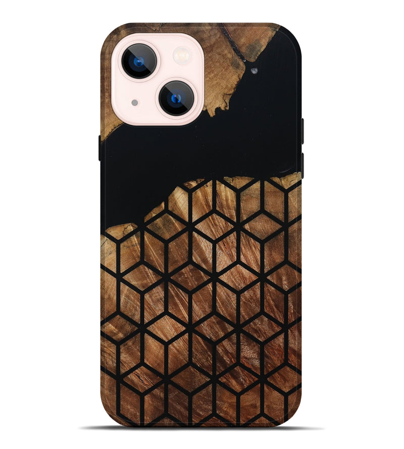 iPhone 14 Plus Wood Live Edge Phone Case - Sydnee (Double Dyed, 795141)