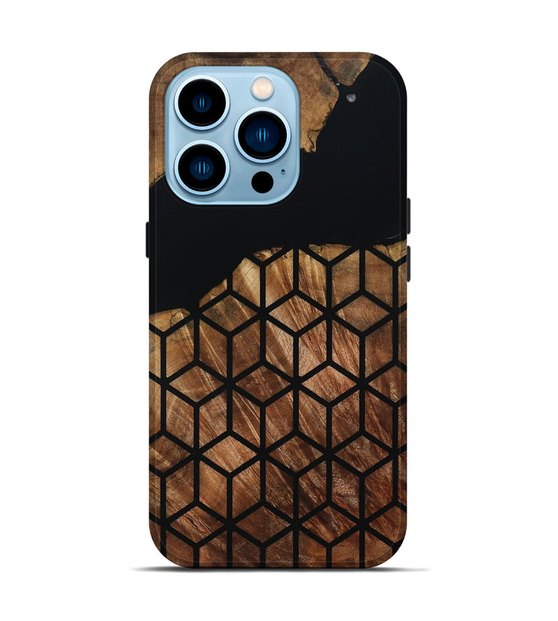 iPhone 14 Pro Wood Live Edge Phone Case - Sydnee (Double Dyed, 795141)